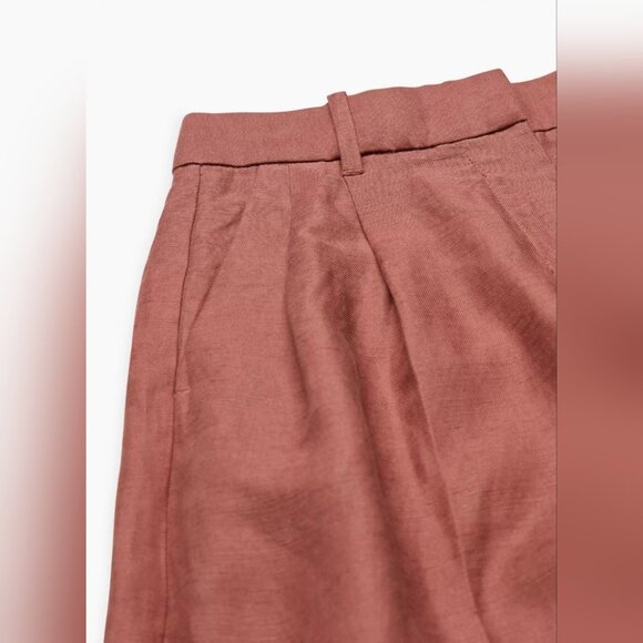 Wilfred The Effortless Linen Pant in Mocha Sorbet Wide Leg High Rise Size 00 - Picture 4 of 15